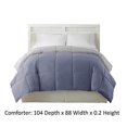 thumbnail image 4 of Benzara BM202055 Genoa Reversible King Size Comforter with Box Quilted, Silver & Blue, 4 of 4