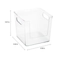 thumbnail image 6 of Simplify Square Open Front Cabinet Organizer with Basket Bin, Clear, 6 of 6