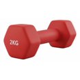 thumbnail image 1 of Mancuerna 2 Kg Neopreno Hexagonal 1 Pza Gym Para Ejercicio Cardio Beat Rojo, 1 of 1