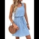 thumbnail image 3 of Vestido Mini con Cordón Texturizado y Calado para Mujer, Azul , Talla XL, 3 of 6
