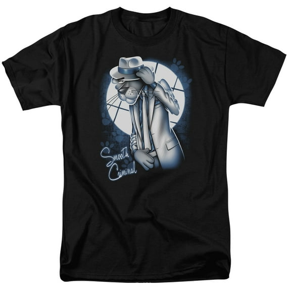 Pink Pantherooth Criminal Adult 18/1 T-Shirt Black