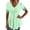 Green, variant on Wave Eyelet Embroidery Decorative Button Peplum Flared Hem Scalloped Lace Cuff Short Sleeve Casual Tunic Top for Women Spring Summer Office Wear