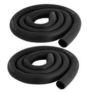 Unique Bargains 2 Pcs Black 180cm Long Air Conditioner Piping Thermal Insulation