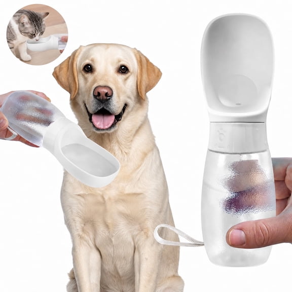 19oz Portable Dog Water Bottle, Dog Travel Water Bottle, Leak‑Proof Pet Water Dispenser, One Hand Operation Puppy Water Bottle for Outdoor Walking Hiking Travel
