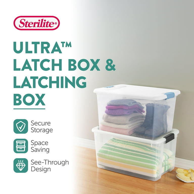 Sterilite Ultra Latch Storage Boxes: 70 Qt (4 Pack) & 64 Qt (6