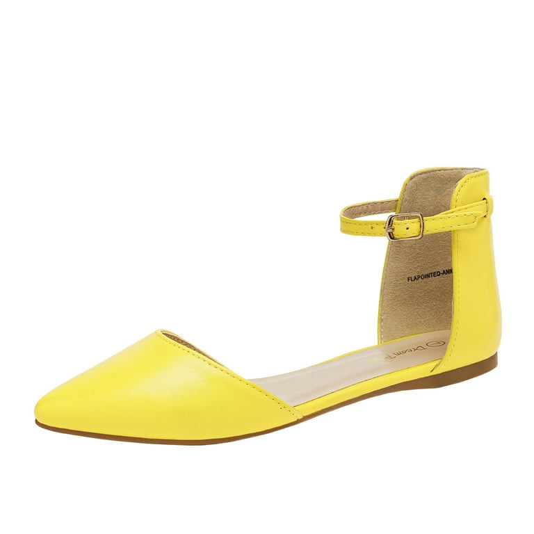 Dream Pairs Flapointed Women s Casual Ankle Strap Flats Shoes