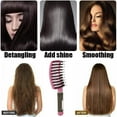 thumbnail image 3 of Vented Curved Boar Bristle Hair Brush Detangling Paddle Brush for Curly Fine Wavy Natural Tangled Hair, Quick Blow Dry Brush Anti-frizz Styling Hairbrush for Women and Men, Wet or Dry Use, 3 of 5