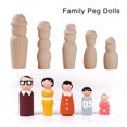 thumbnail image 1 of Muñeca de clavija de madera, 2 juegos de cuerpos decorativos de muñecas sin terminar Family Craft People oso de fresa  Electrónica, 1 of 4