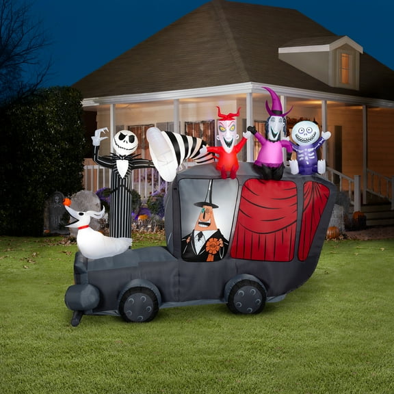 10' Gemmy Airblown Inflatable Halloween Disney's Nightmare Before Christmas Mayor-Mobile Scene Yard Decoration 221590