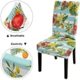 thumbnail image 4 of Fruit Kitchen Chair Covers Set of 4 Seamless Tropical Fruits Pattern Exotic with Pomegranate Banana Flowers and Leav Super Fit Stretch Removable Washable Short Dining Chair Protector Cover, 4 of 5