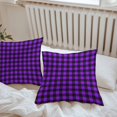 thumbnail image 5 of Throw Pillow Covers 16x16 Inch Set of 2, Black Purple Plaid Waterproof Outdoor Pillow Covers, Farmhouse Simple Buffalo Checked Decorative Cushion Pillowcases for Couch, Sofa, Bed, Garden, Patio, 5 of 7