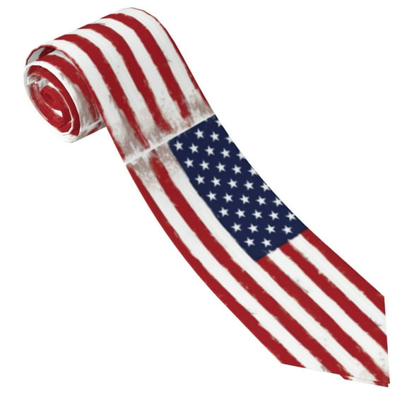 Men'S Retro-America-Flag Tie Fashion Causal Printed Necktie