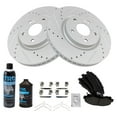 thumbnail image 2 of TRQ Front Ceramic Brake Pad Performance Coated Rotor Kit w/Chemicals BKA17515 Fits select: 2009-2014 ACURA TL, 2 of 6
