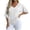 White, variant on Womens Marled Knit Tops Deep V Neck Batwing Half Sleeve Side Knot Ruched Loose Blouses Solid Color Trendy Casual Office Summer Daily Street Going Out Shirts 2026