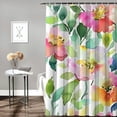 thumbnail image 2 of JEUXUS Spring Colorful Floral Seasonal Decorative Home Bathtubs Bathroom Curtain Decoration White, 2 of 7