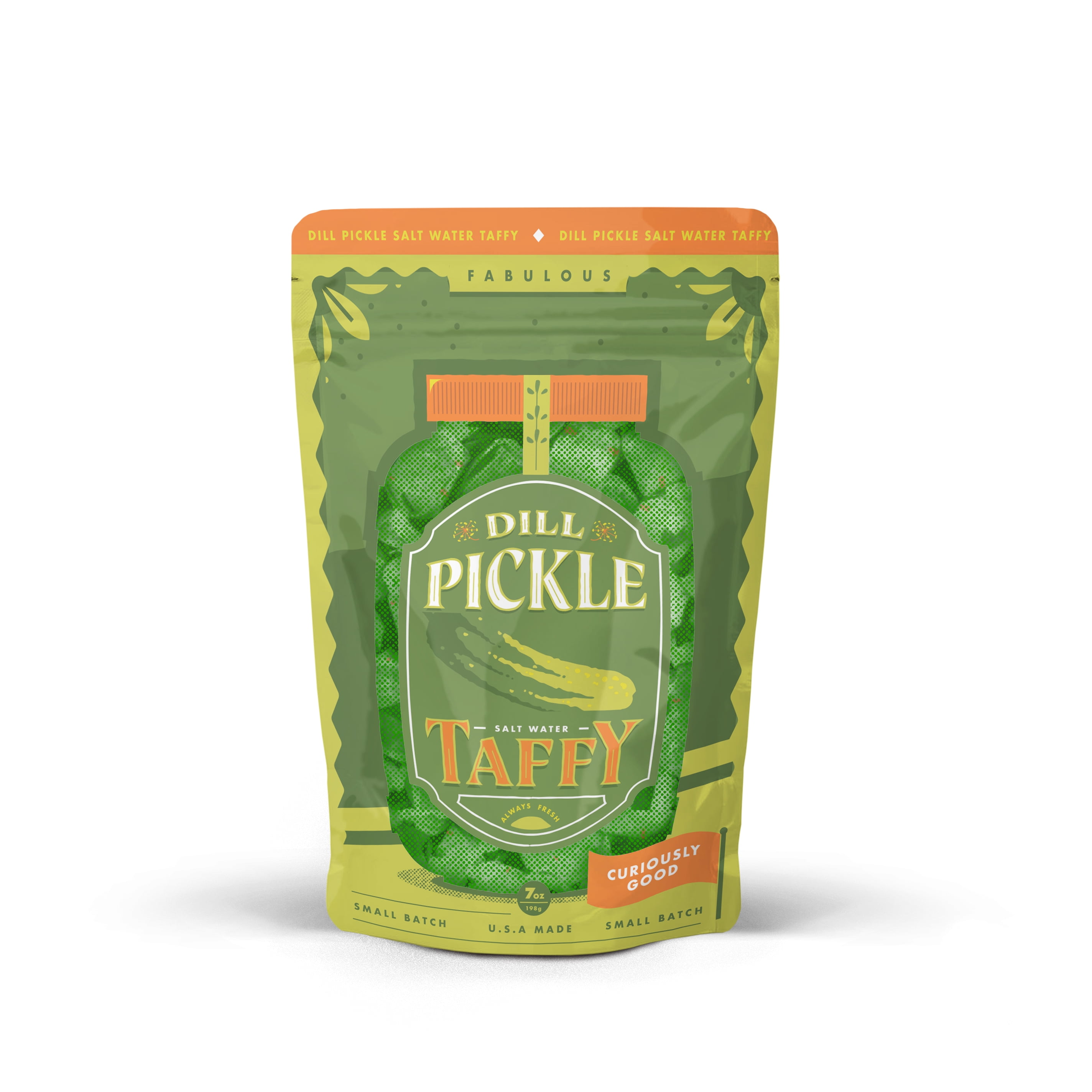 Taffy Shop Dill Pickle Salt Water Super Soft Taffy Personal (7oz) Bag