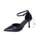thumbnail image 4 of Correas de Tacón para Tacones Altos de Moda Y Versátil de las Mujeres de Tamaño Mayor Correa de Hebilla Zapatos de Dedo Cerrado Estilo Primavera / Verano Zapatos de Tacones Altos Modernos Y Cómodos Z, 4 of 9