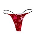 thumbnail image 4 of Wxolcjlv Valentine'S Thongs For Women V-Waisted Fasion Printed Sexy Thong Panties Breathable Comfortable Seamless Underwear,Size S-XXL, 4 of 6