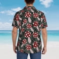 thumbnail image 4 of Pofeuu Autumn Forest Mushrooms Print Hawaiian Shirt for Men Sleeves Casual Button Down Summer Beach Dress Shirts T-Shirts,Medium, 4 of 7