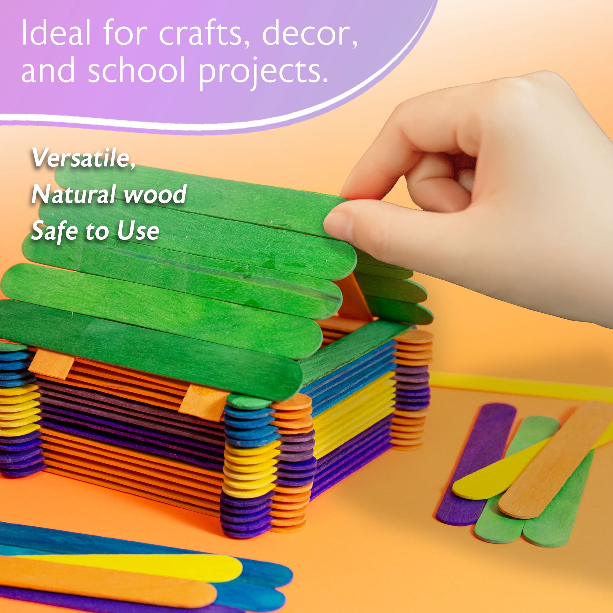 BAZIC Jumbo Natural Craft Stick (50/Pack) / Box Qty - 24