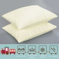 thumbnail image 4 of Flxxie 2 Pack Brushed Microfiber Toddler Pillowcases with Envelope Closure, Super Soft and Cozy Travel Pillow Covers, 14" x 20", Fits Pillows Sized 12"x16" 13"x18" 14"x19", Ivory, 4 of 5
