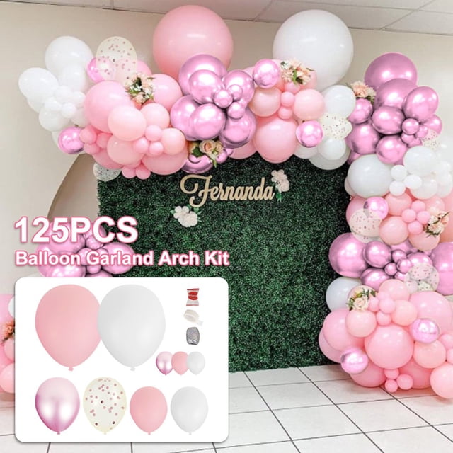 125pcs Balloons Arch Kit dominated by pink Balloon Garland Kit DIY Balloon Arch Kit for Party Wedding