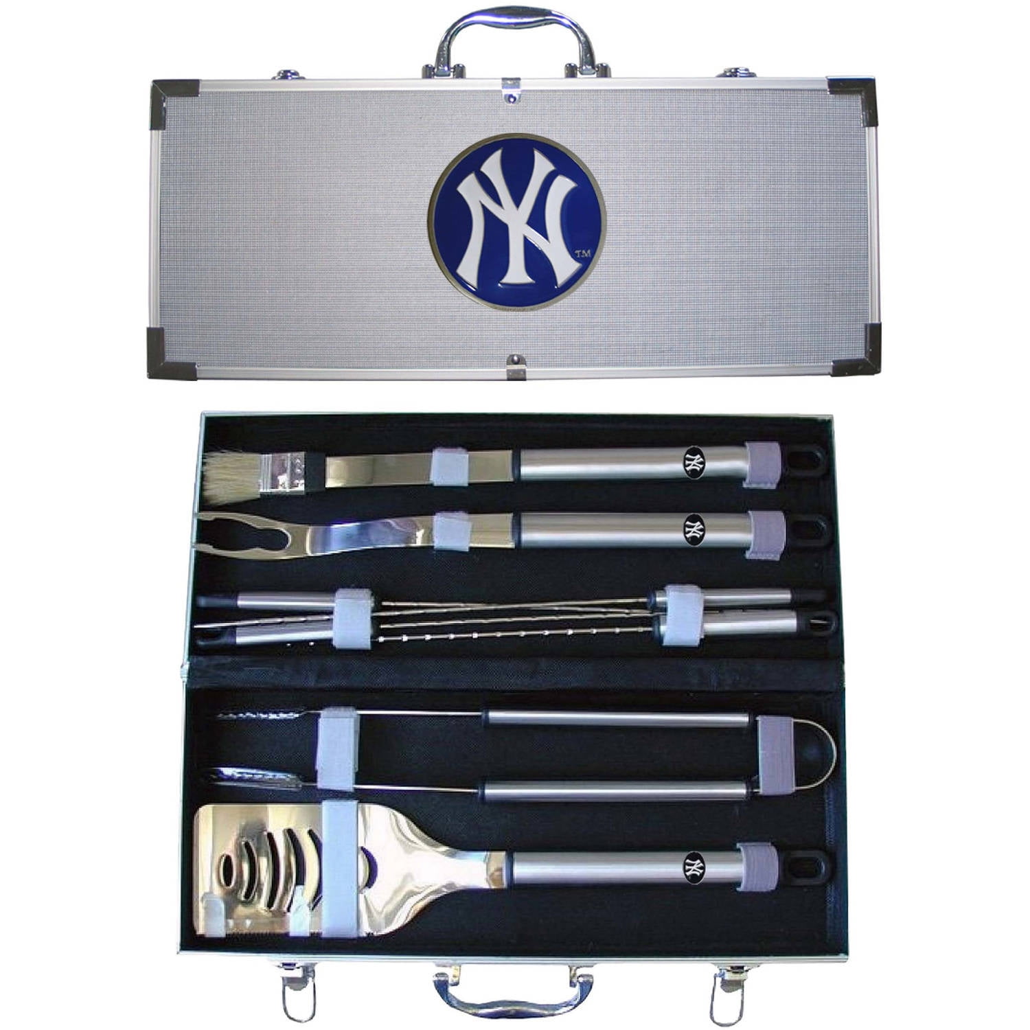 MLB 8Piece BBQ Set with Hard Case, New York Yankees