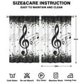 thumbnail image 2 of Black Note Curtains-blackout Curtains Bedroom Decor Living Room Darkening Grommet Window Drapes 2 Panels Set 41"x63", 2 of 2