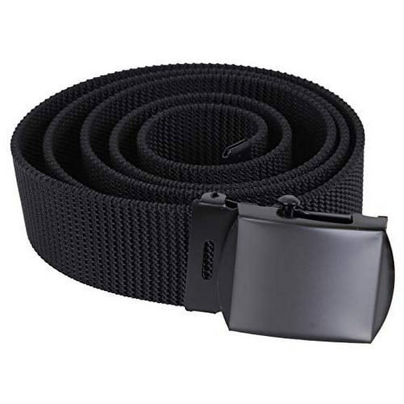 Black Nylon Web Belt Black Buckle
