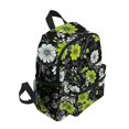 thumbnail image 2 of FORMRS School Backpack with Front Zippered Pocket 12" Student Travel Daypack, White Flower Pattern, 2 of 6