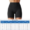 thumbnail image 3 of Pantalones Cortos De Yoga Pantalones cortos casuales para mujer Elástico Cintura alta Levantamiento de cadera para deportes de gimnasia (XL Negro), 3 of 8