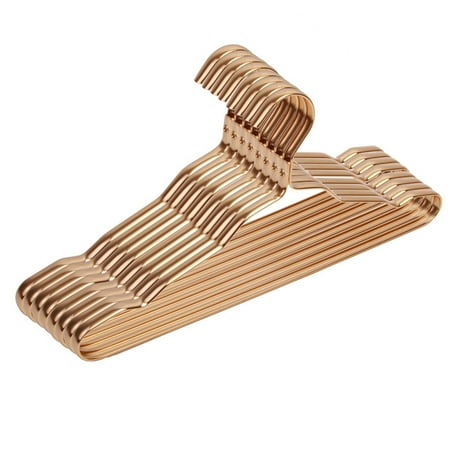 

BESTONZON 10pcs Aluminum Alloy Clothing Hanger Durable Domestic Coat Hanger for Adult Children Clothing Hanging Supplies (Golden)