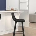 thumbnail image 3 of Flash Furniture Caleb 24.5"H Square Adjustable Low Back Counter Bar Stool, Black, 3 of 12