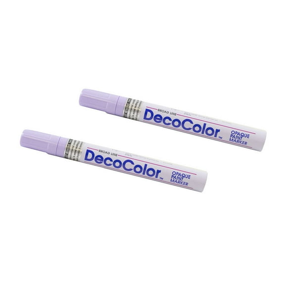 Marvy Uchida Broad Line Opaque Paint Markers, 2/Pack, Pale Violet