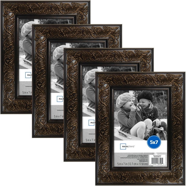 Mainstays 5" x 7" Vine Frame Set, Pack of 4, Bronze Finish Walmart