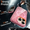 thumbnail image 5 of Designed For iPhone 16 Pro Phone Case,Crystal Glitter Bling Back,Compatible with Mag-Safe,Shockproof Sparkly Cute Women Girl Cover,Ultra Slim Anti-fall Drop Protection,Durable Phone Case,Pink, 5 of 7