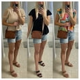 thumbnail image 3 of Bolso Bandolera Pequeño Zhivalor para Mujer con Tres Cremalleras de Piel Correa de Hombro de Colores, 3 of 6