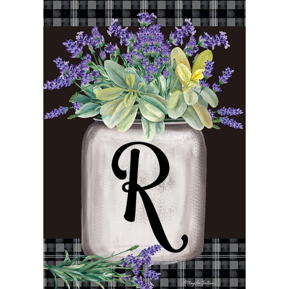 Briarwood Lane Everyday Garden Flag 12x18 For Outdoor Farmhouse Monogram Letter R Garden Flag Flags For Outside