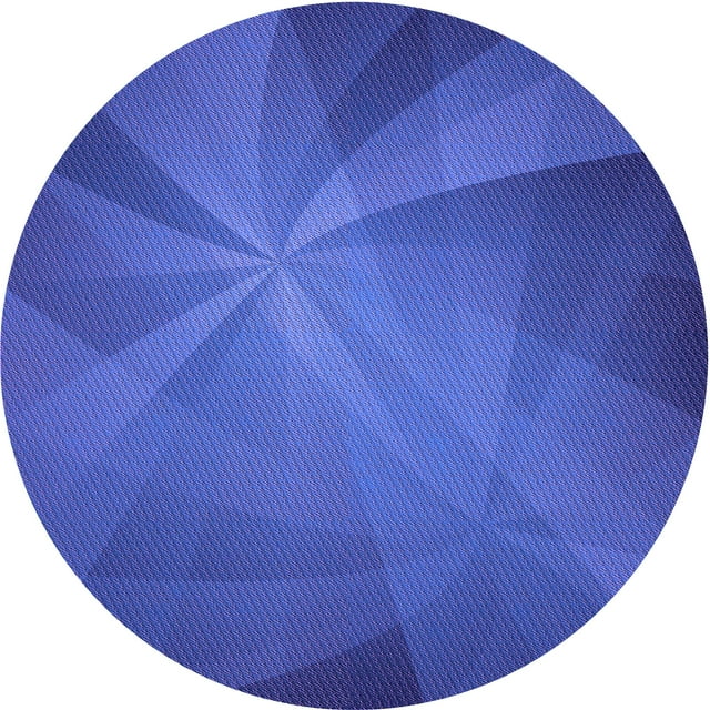 Ahgly Company Tapis d'Intérieur Lavable en Machine Carré Bleu Transitionnel avec Ruban Bleu, 3 Pieds Carré