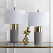 Safavieh Oliver 24 in. H Modern Glam Table Lamp, Grey, Set of 2