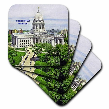 

Capital of Wisconsin Madison set of 4 Coasters - Soft cst-41209-1