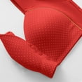 thumbnail image 5 of SMihono Women Casual Button Down Breathable Top Bra Underwear Without Steel Ring Gathering Large Bras for Women Red L, 5 of 6