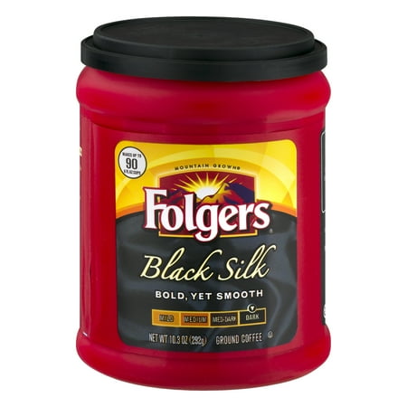 Folgers Mountain Grown Black Silk Dark Ground Coffee, 10.3 oz