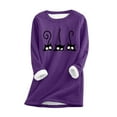 thumbnail image 2 of TINZ Chandail pour Femmes avec Imprimé Confortable Col Rond Vêtements d'Intérieur d'Hiver Chandail Manches Longues Compression Hauts pour Femmes Hommes Chemise Thermique Pack Thermiques pour Femmes Hauts Temps Froid, 2 of 2