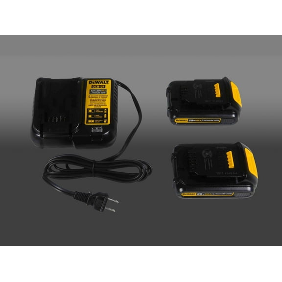Lithium-Ion battery Dewalt DCB201 2 pack w/ DCB107 20V/12V Charger
