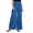 Blue, variant on Womens Wide Leg Pants Summer tie waist wide leg lightweight fabric machine washable yoga workout for fitness training Yellow XL