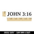 thumbnail image 2 of John 3 16 Inspirational Bible Verse Rectangle Rubber Stamp Stamping Scrapbooking Crafting - Small 2.50in, 2 of 7