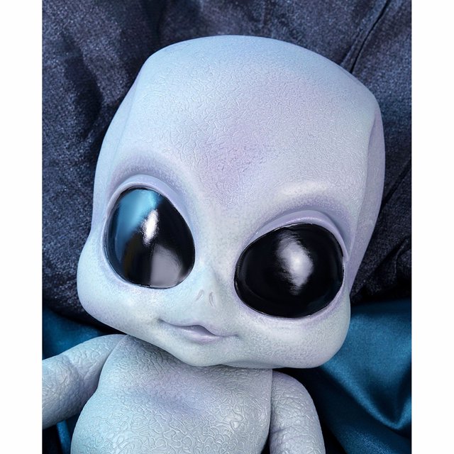 Muñecas de bebé extraterrestres realistas de 14 pulgadas, lindas, de silicona, de piel azul y gris, juguetes para bebés renacidos