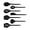 Black, variant on Lynono 7Pcs Soft Silicone Cooking Accessories Kitchen Utensils With Comfortable Grip