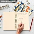thumbnail image 4 of FORMRS 1-Subject Spiral Notebook 8" x 5" College Ruled 60 Refillable Sheet A5 Hard Cover, Blue Sardines Pattern, 4 of 7
